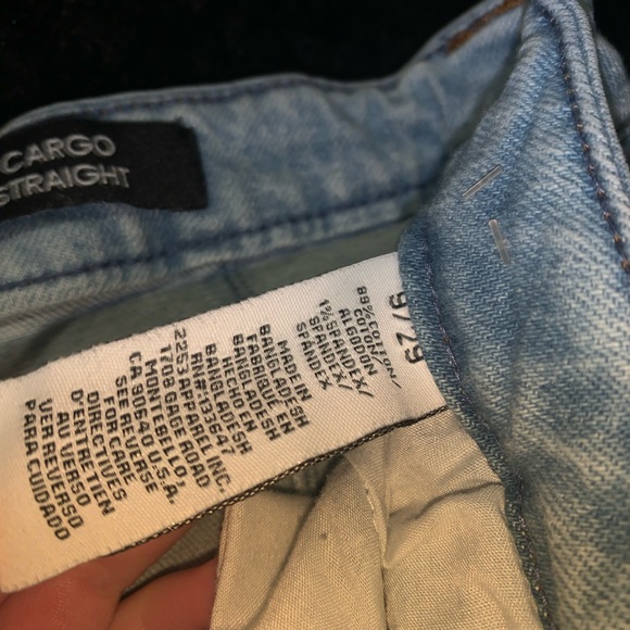 Girlish Cargo Straight Leg Denim Jeans - Picture 4 of 5